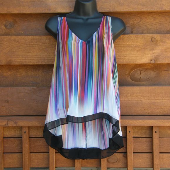 Bisou Bisou Tops - Bisou Bisou Michelle Bohbot Multicolor Blouse